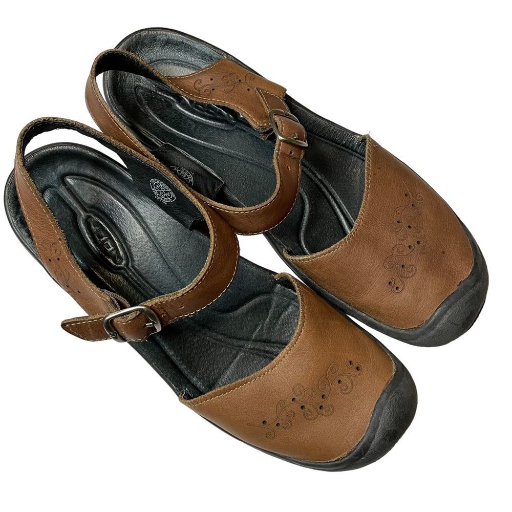 Keen Women's Mary Jane Shoes Sandals Brown Leather Size 10.5